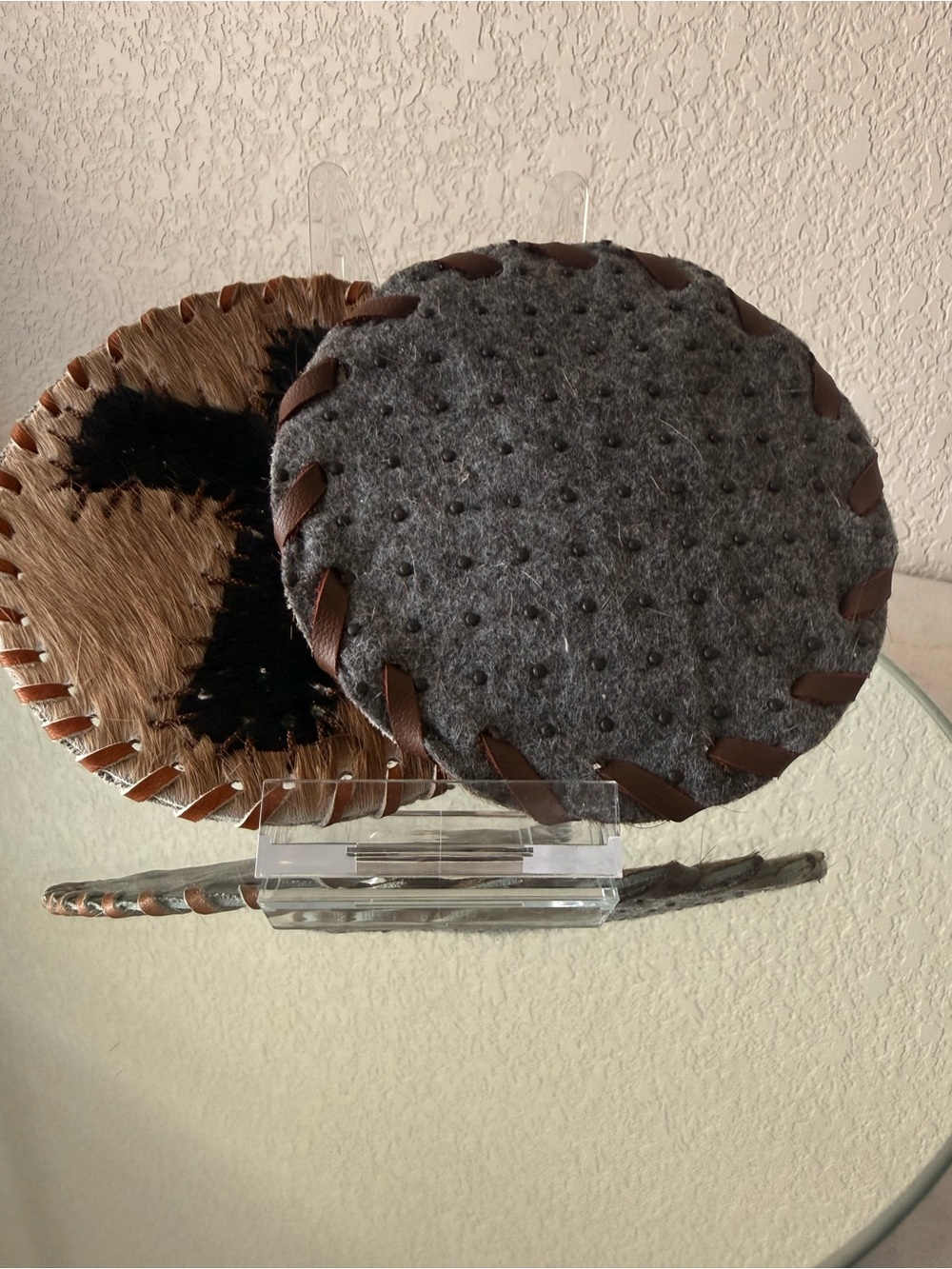 Western Hair-on-Hide Coaster Set of 4-NWT!! 🤠 - Picture 9 of 10